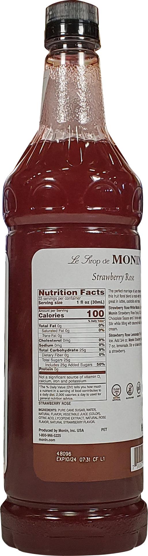 Monin - Strawberry Rose - Syrup - Image 2