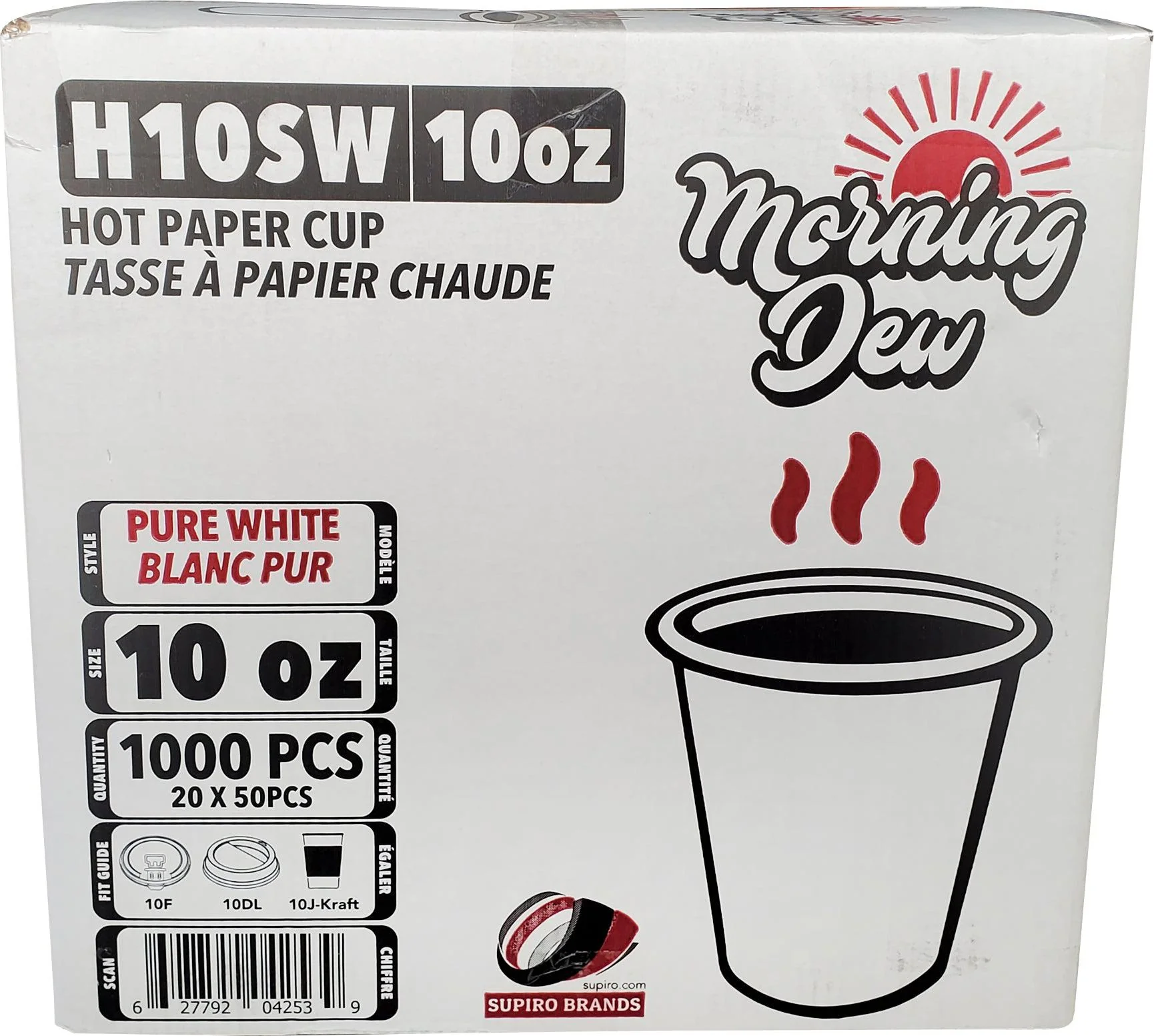 Morning Dew - 10oz Hot Paper Cup - White - H10SW - Image 5