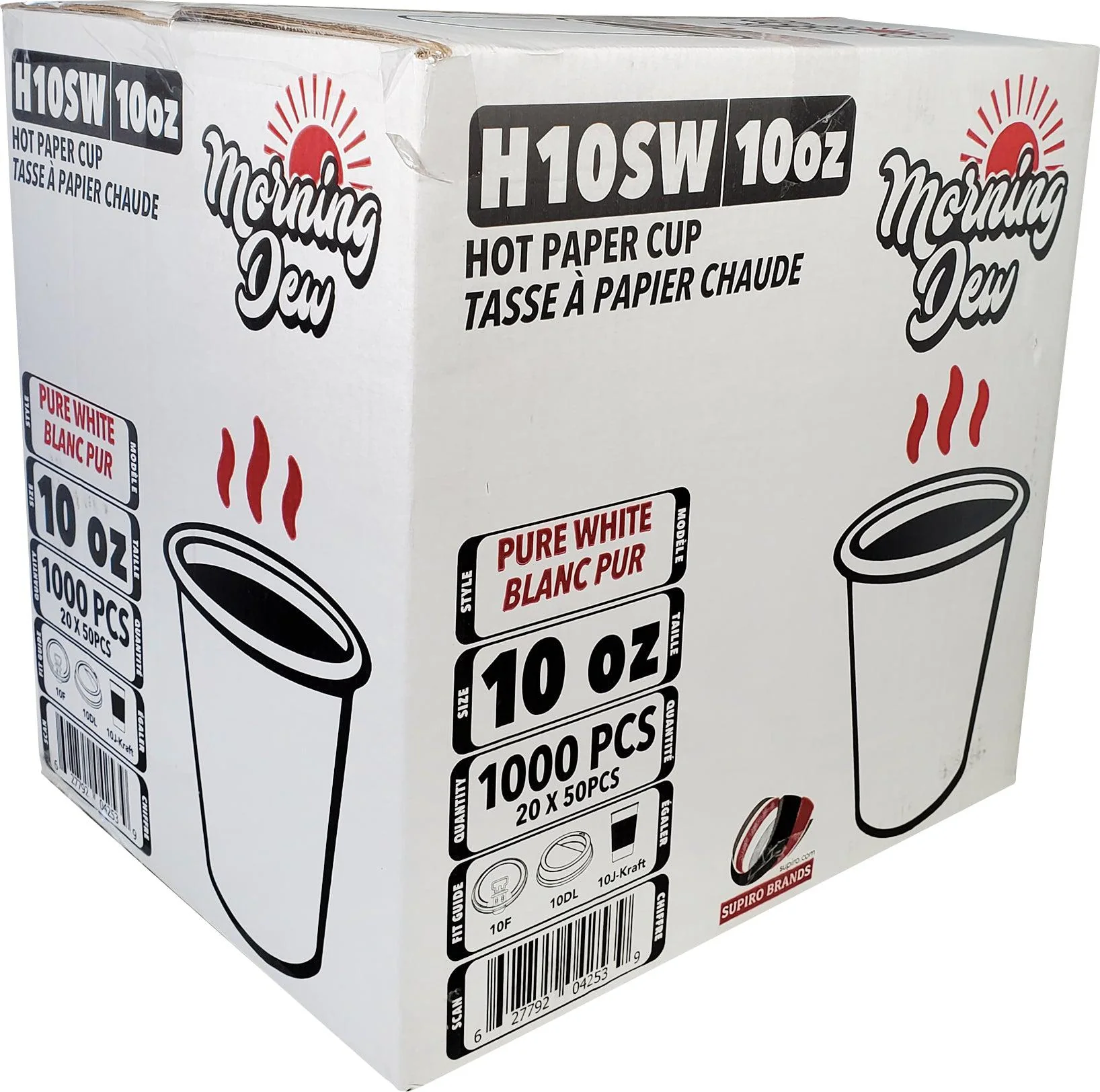 Morning Dew - 10oz Hot Paper Cup - White - H10SW - Image 6