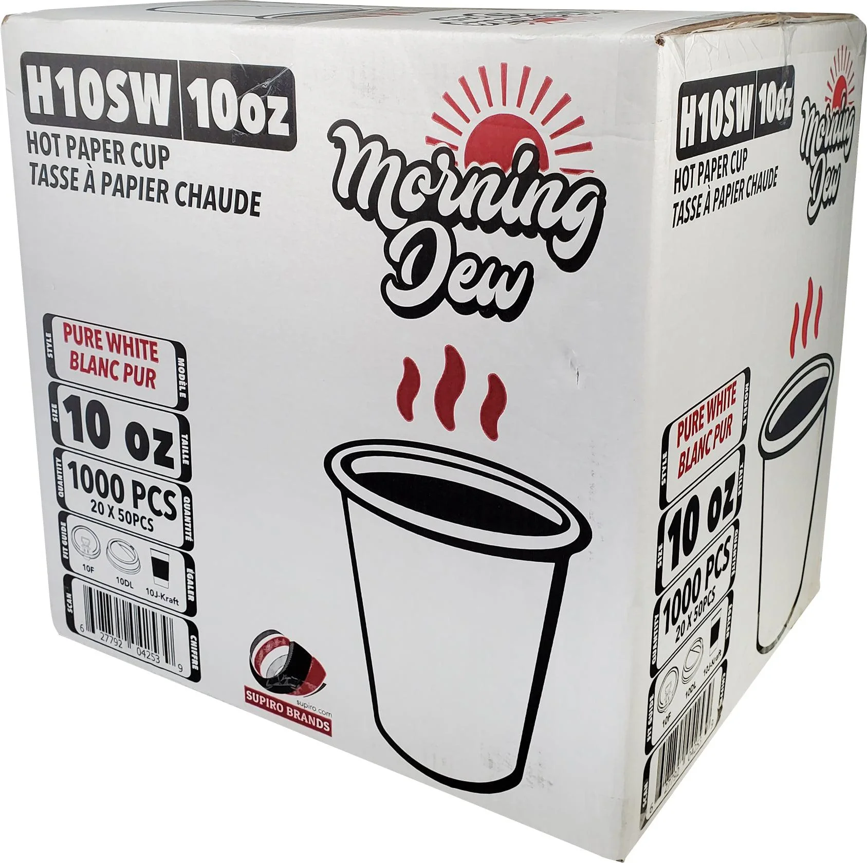 Morning Dew - 10oz Hot Paper Cup - White - H10SW - Image 7