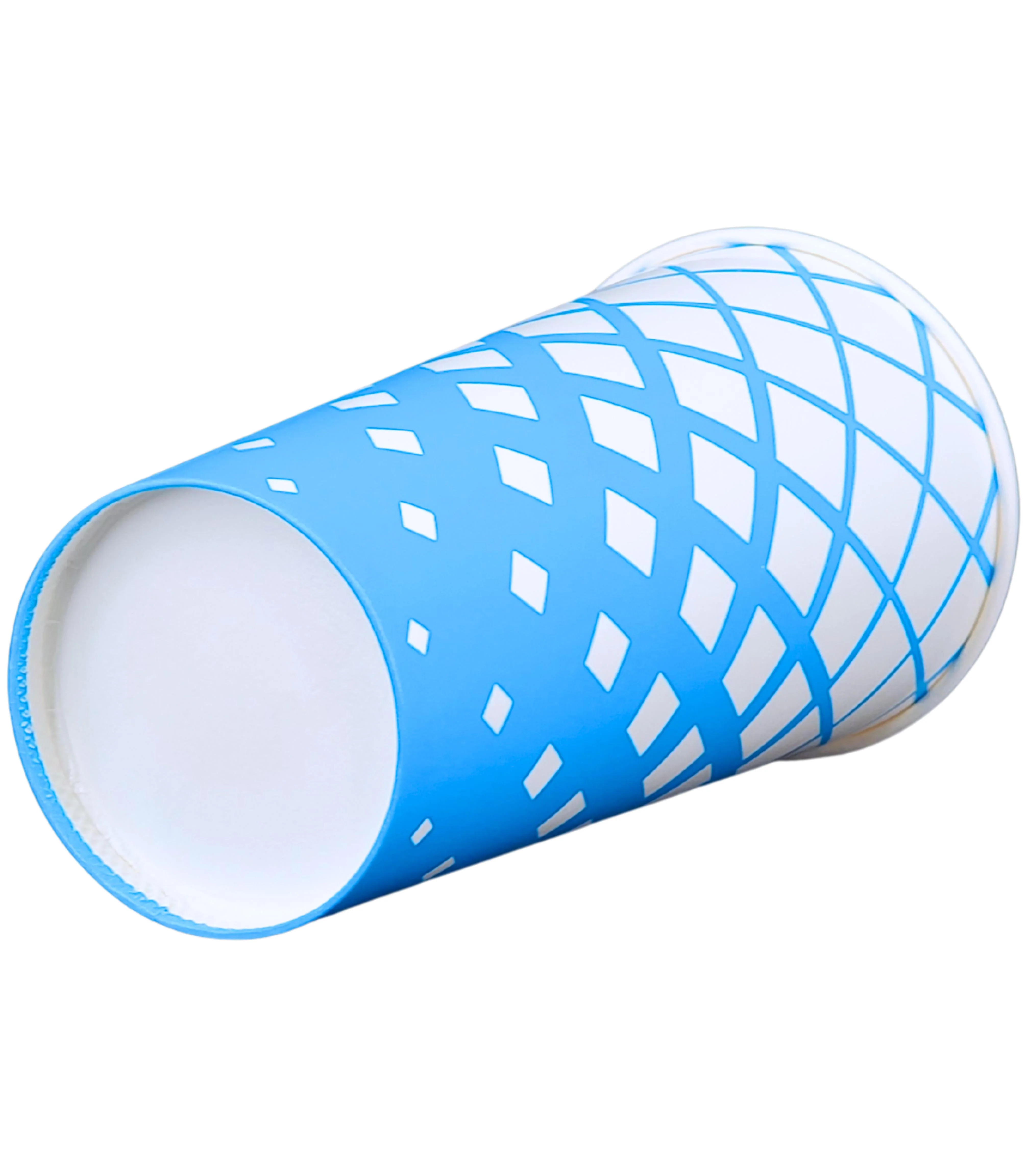 Morning Dew - 22oz Cold Paper Cups - Ice Blue Print - CPC22R - Image 3