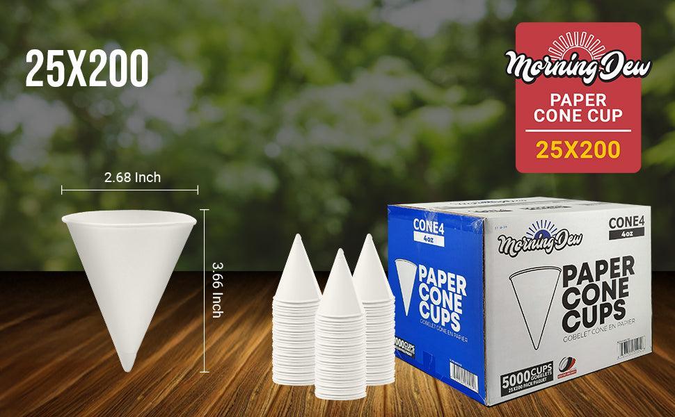 Morning Dew - 4 oz Paper Cone Cup - CONE4 - Image 10