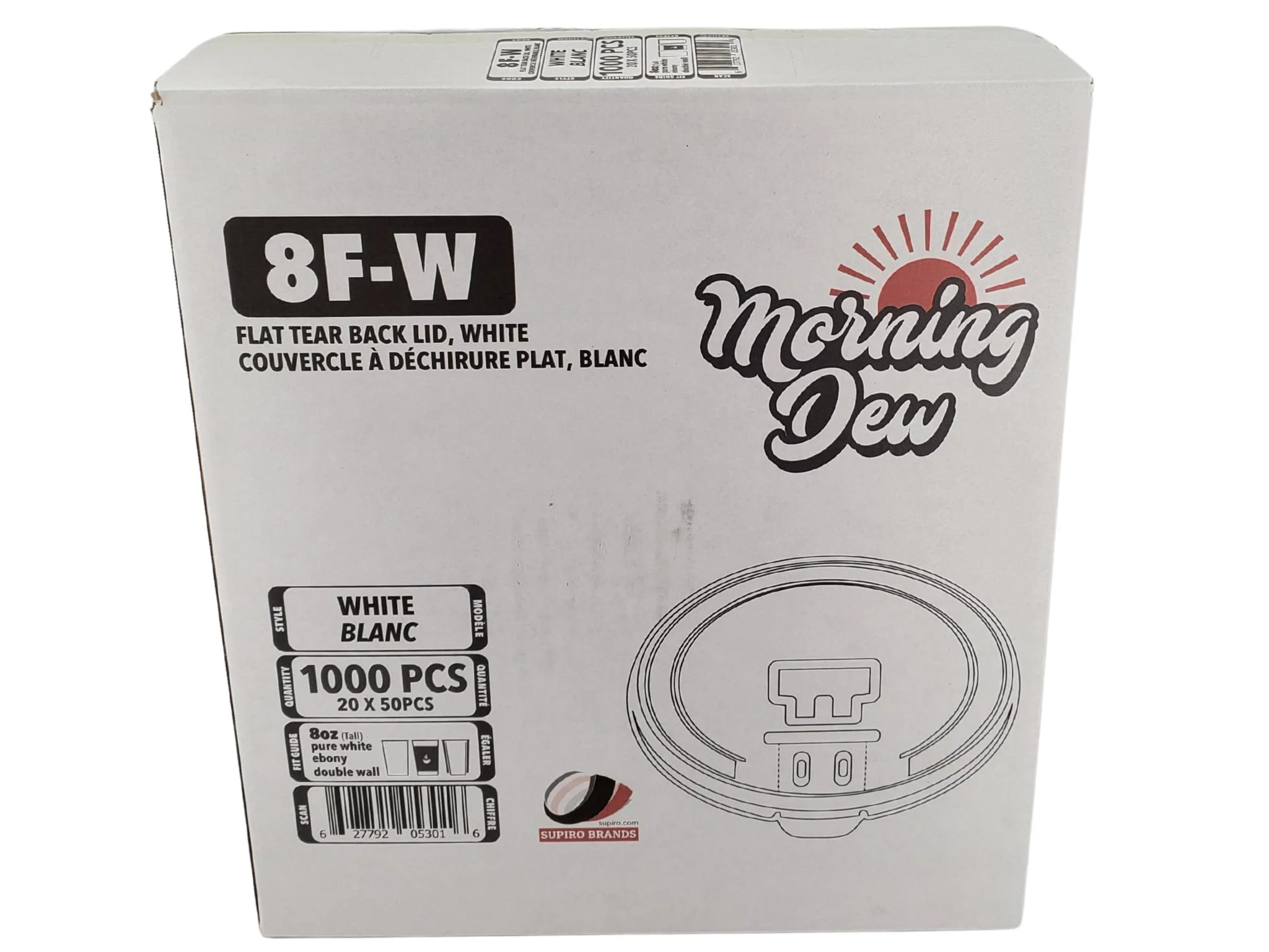 Morning Dew - 8 oz Flat Tear Back Lids - Image 2