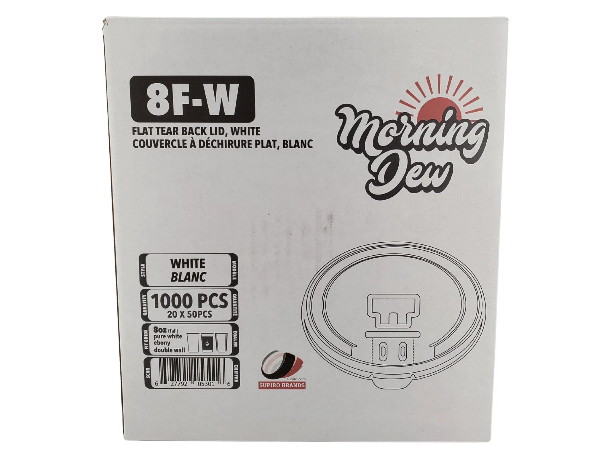 Morning Dew - 8 oz Flat Tear Back Lids - Image 3
