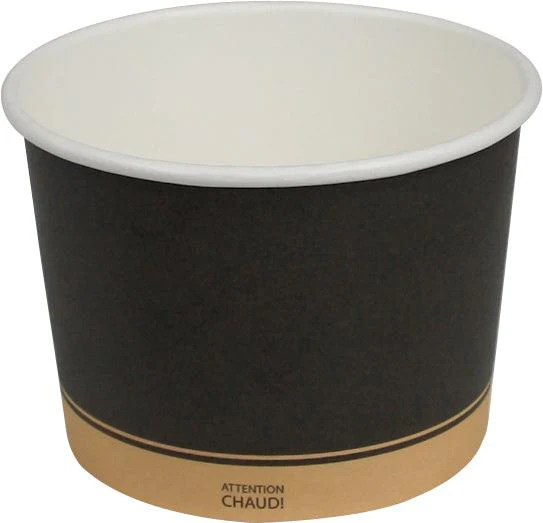 Morning Dew - 16 oz Paper Soup Container - Ebony Print - 16SCE - Image 6