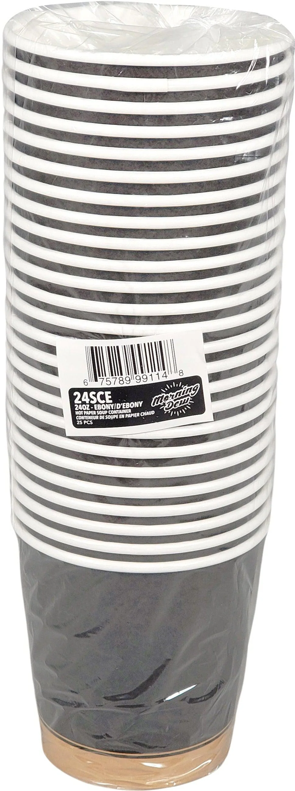 Morning Dew - 24 oz Paper Soup Container - Ebony Print - 24SCE - Image 3