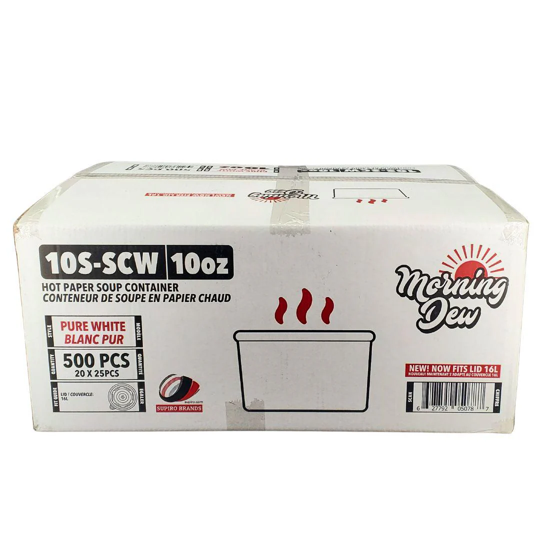 Morning Dew - 10oz Paper Soup Container - White - 10SCW - Image 9