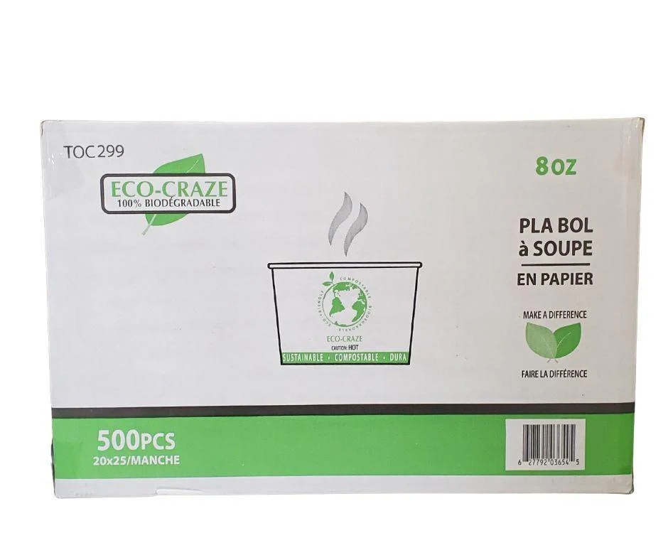 CLR - Eco-Craze - PLA - 8oz Soup Paper Cups - Image 5