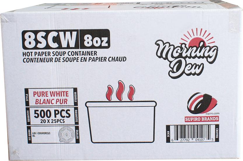 Morning Dew - 8 oz Paper Soup Container - White - 8SCW - Image 11