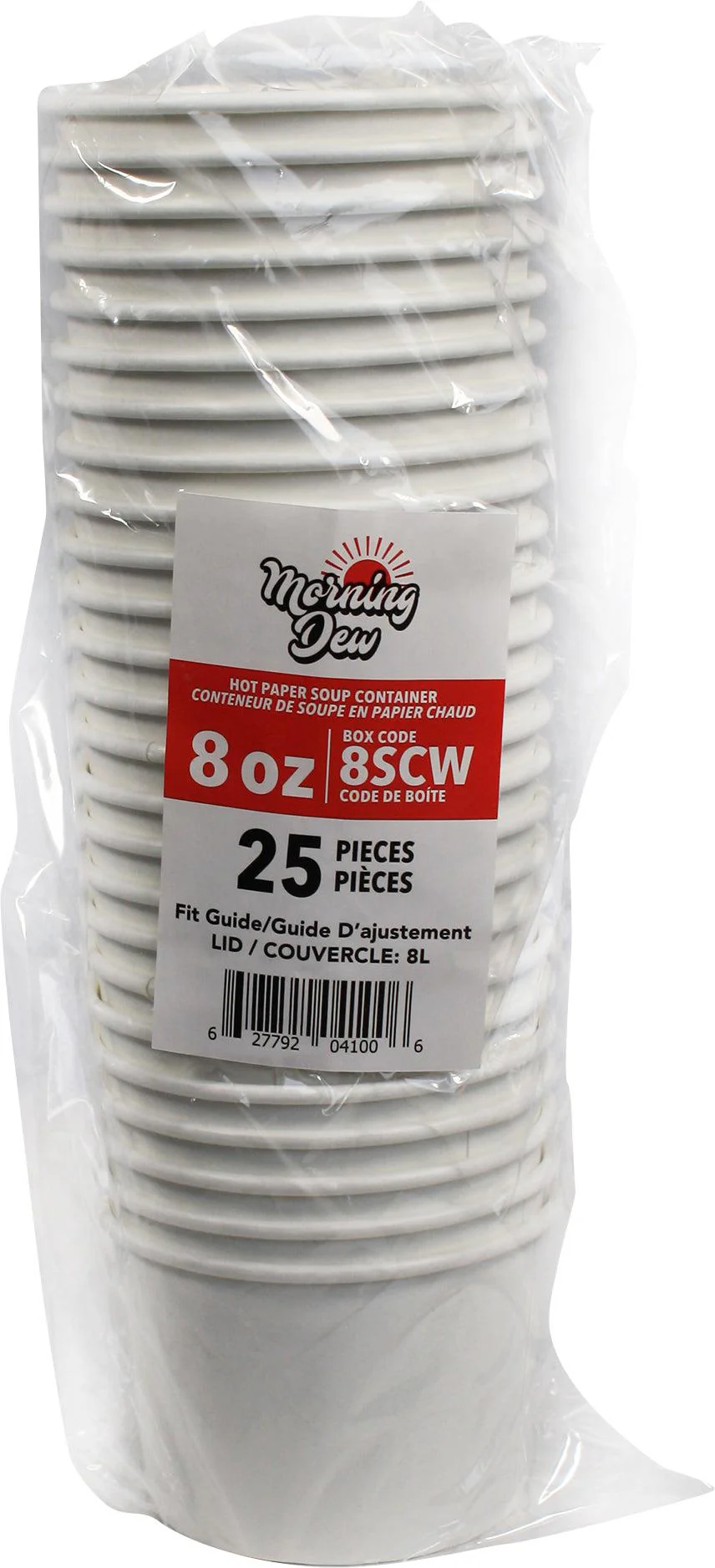 Morning Dew - 8 oz Paper Soup Container - White - 8SCW - Image 5