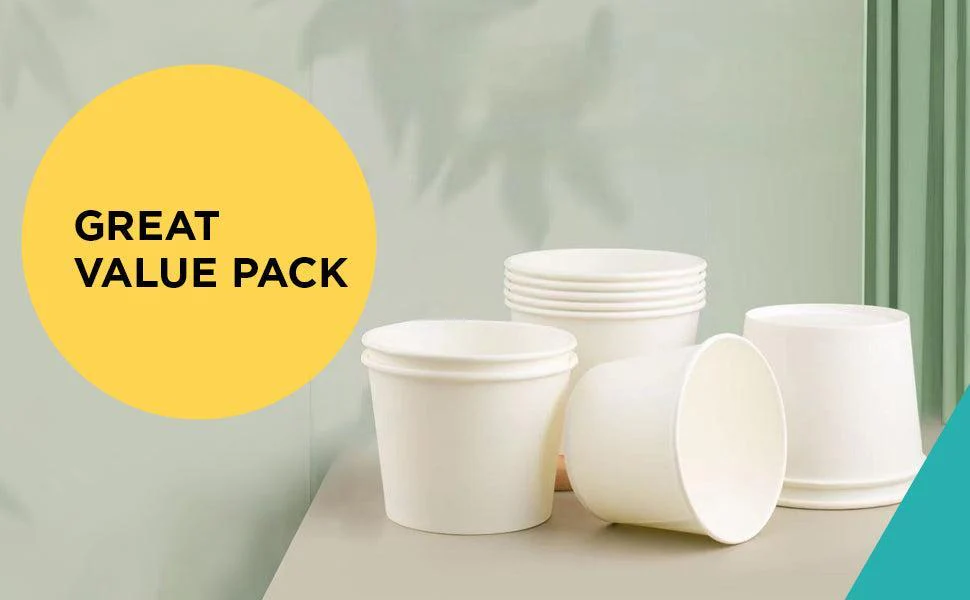 Morning Dew - 4 oz Paper Soup Container - White - 4SCW - Image 3
