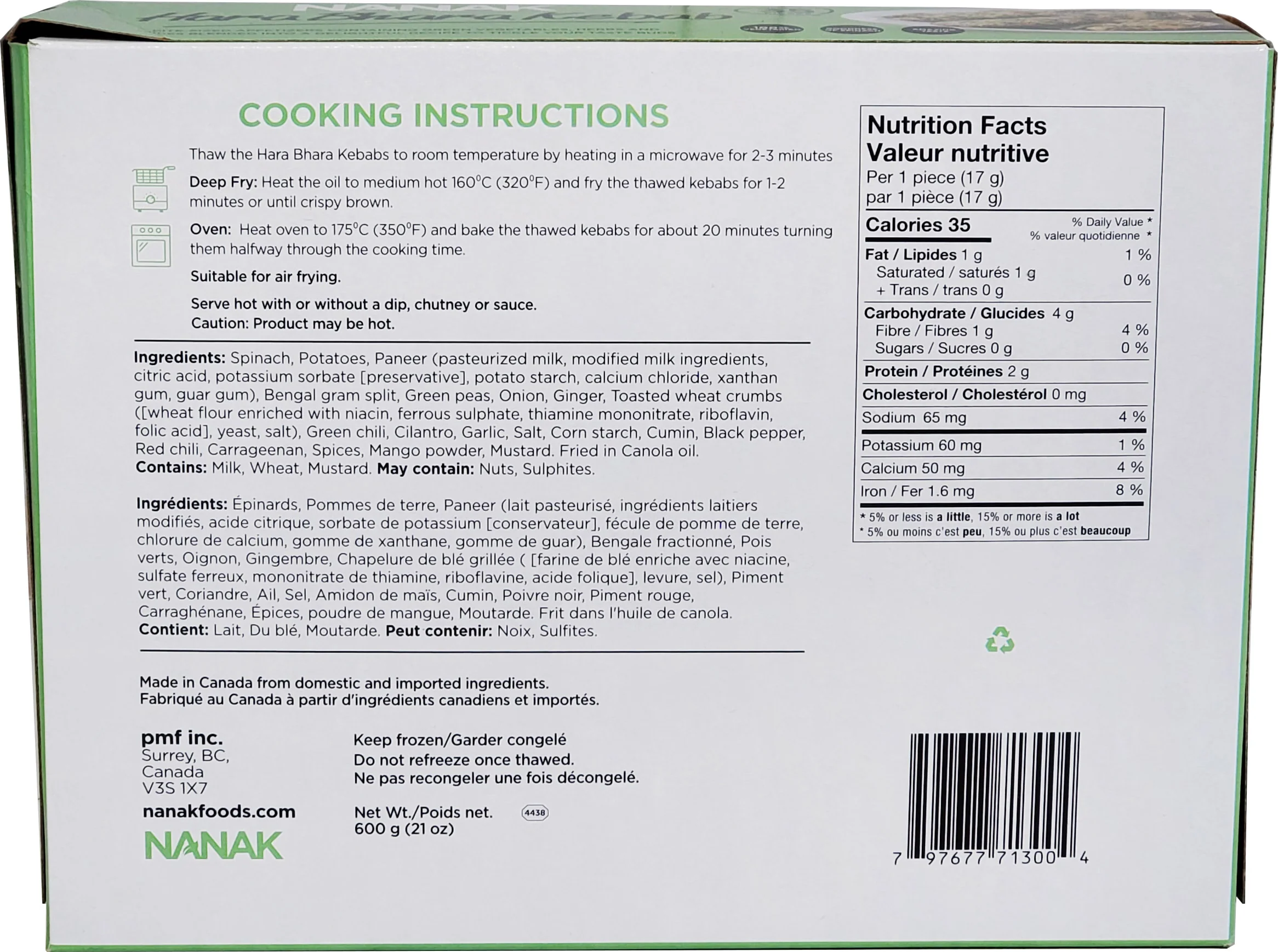 Nanak - Hara Bhara Kebab - 35pc - Image 2