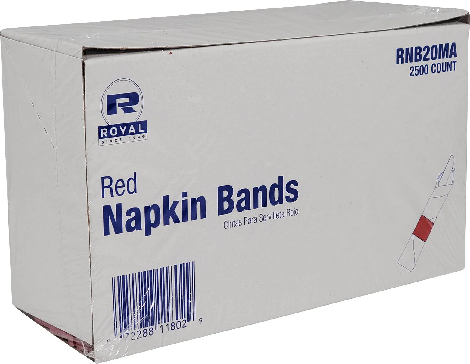 Napkin Bands - 4.25"x1.5" - Red - Image 2