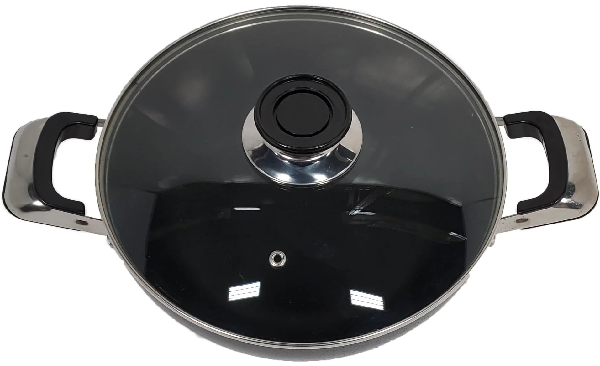XC - Non Stick Wok w/G. Lid 24cm - 3mm S/Handle - Image 4