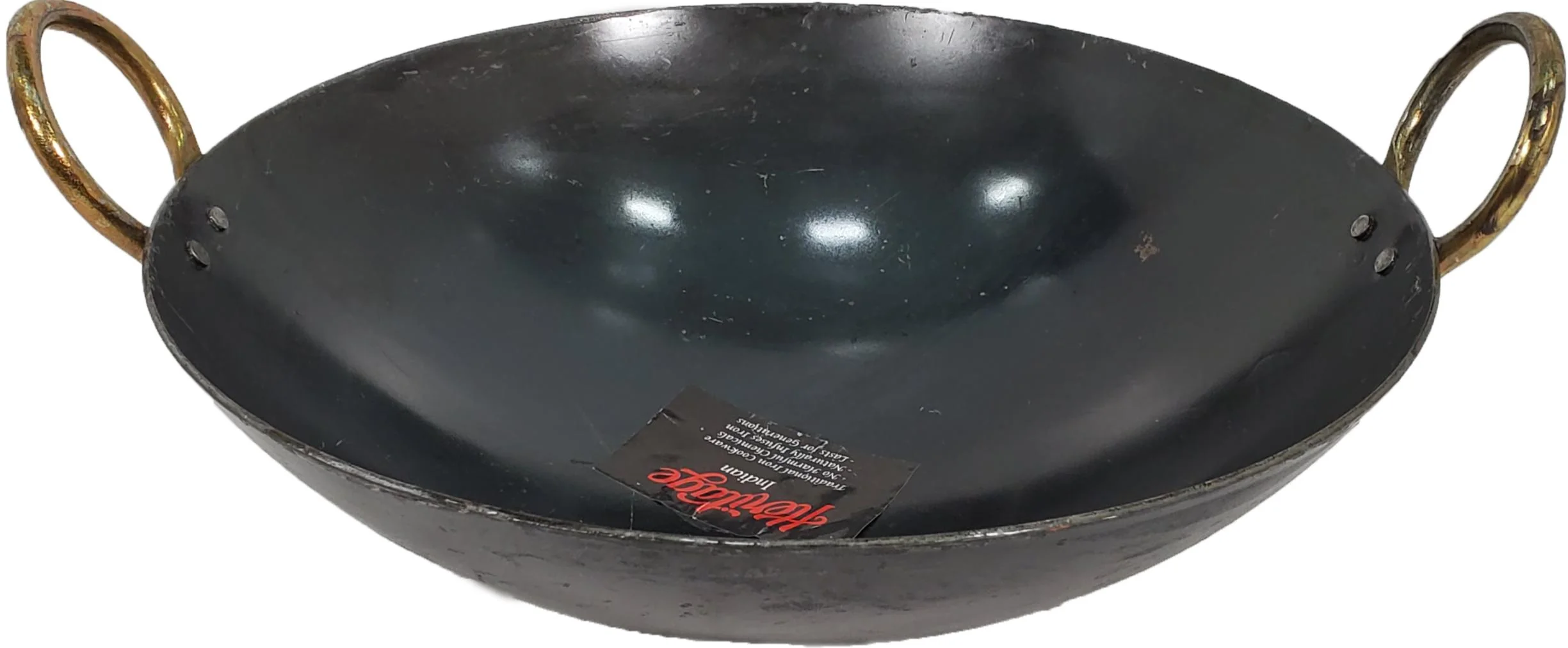 XC - Iron Wok (Kadai) - Flat Bottom #12 (30cm) - Image 3