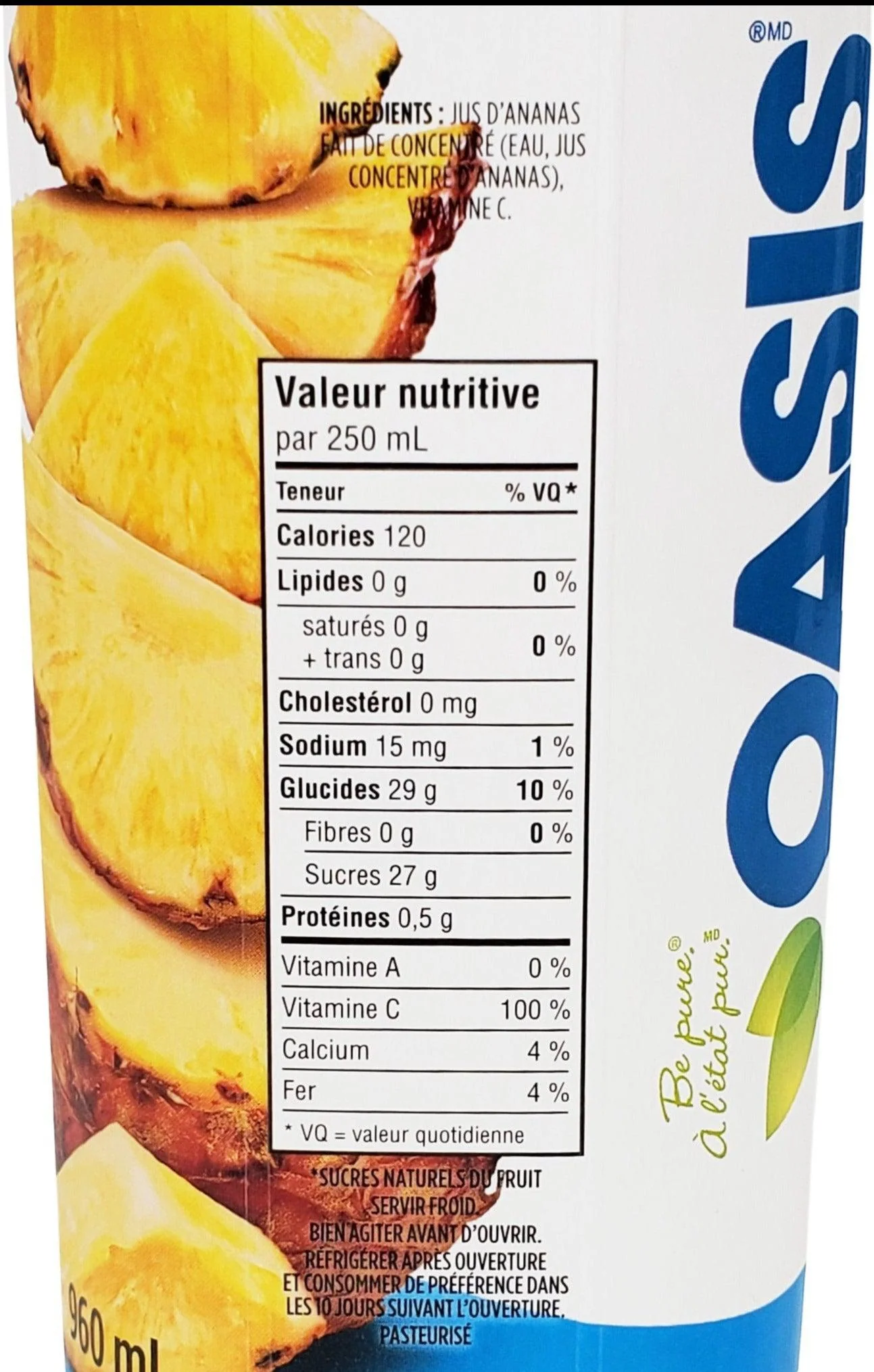 Oasis - Juice - Pineapple - Tetra - Image 2