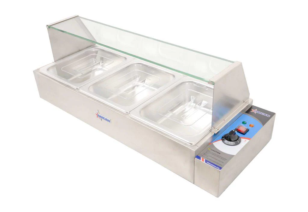 Omcan - 36" Bain Marie Food Warmer (TB-3) - 3 Half Size Pans - 48803 - Image 3