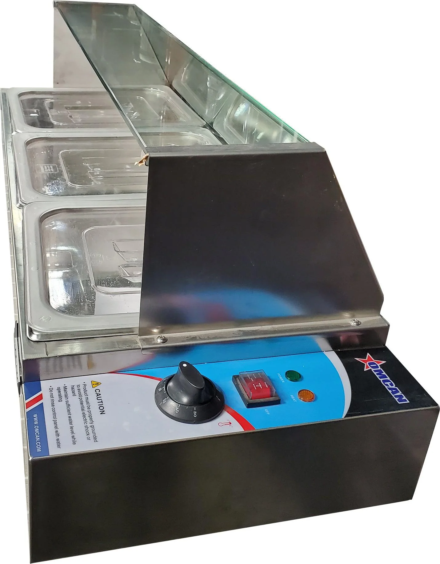 Omcan - 57" Bain Marie Food Warmer (TB-5) - 5 Half Size Pans - 48805 - Image 2