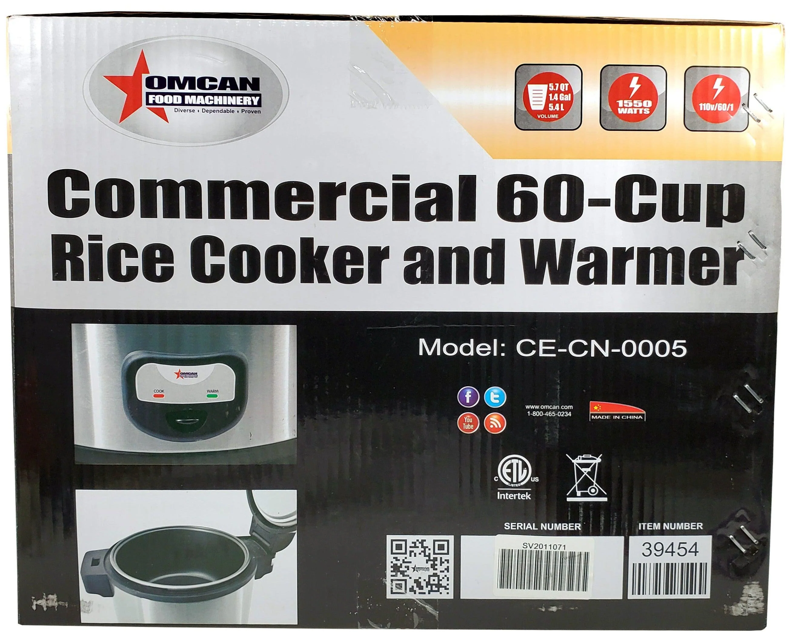 Omcan - Rice Cooker & Warmer (64 Cups) - Image 18