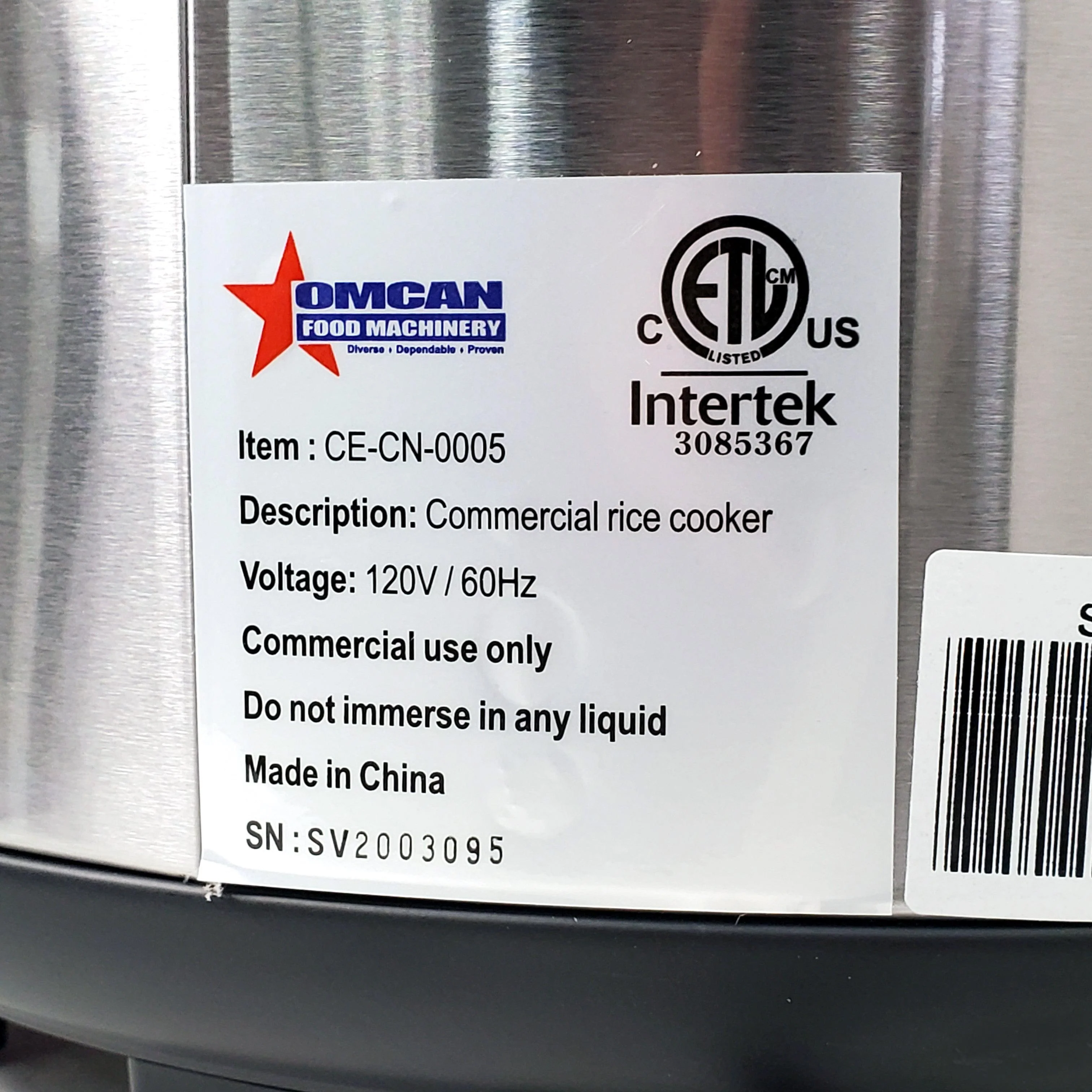 Omcan - Rice Cooker & Warmer (64 Cups) - Image 5