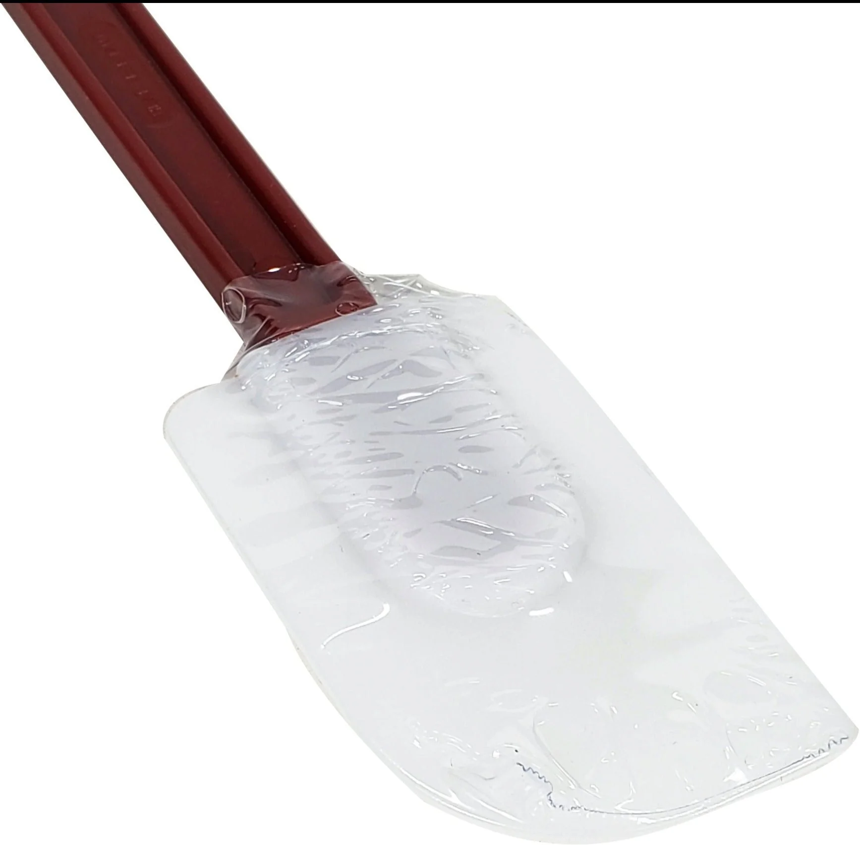 Silicone Scraper - 10" Flat Blade - High Heat Red Handle - Image 2