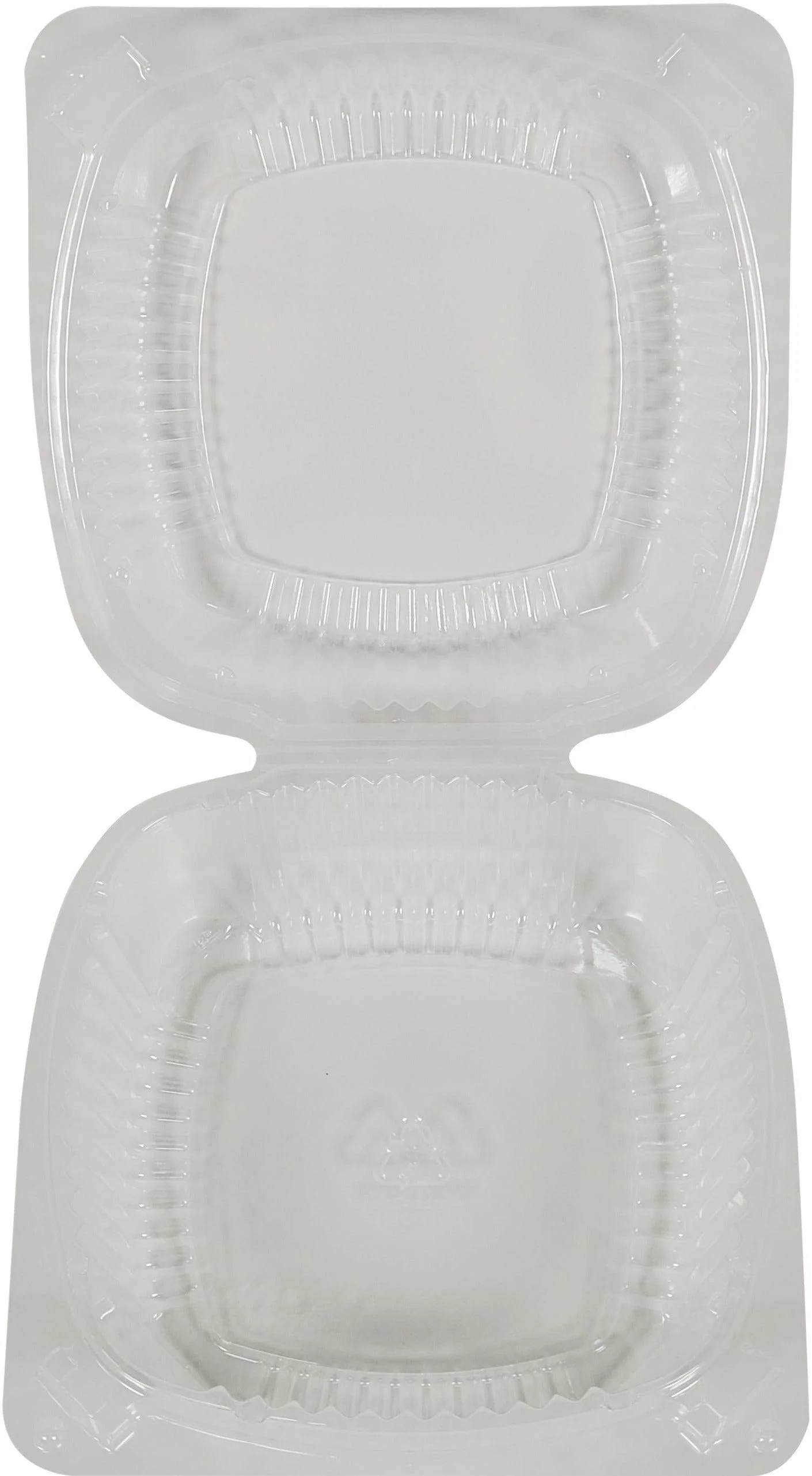 Pactiv - 5" Hinged Plastic Container - Clear - 5 1/4x5 1/4x2 1/2 - YC18-1050 - Image 2