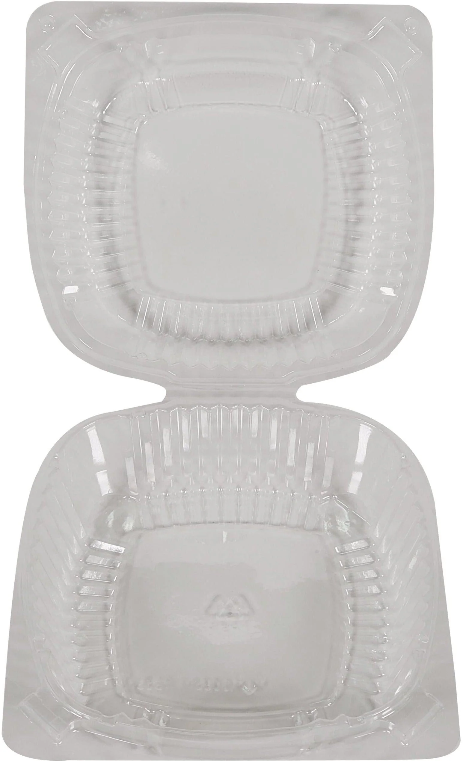 Pactiv - 6" Hinged Plastic Container - Clear - 5 3/4x6x3 - YC18-1160 - Image 2