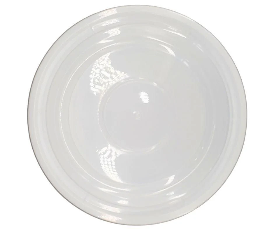 Value+ - 7" Round Plastic Container - White - 923W - Image 4