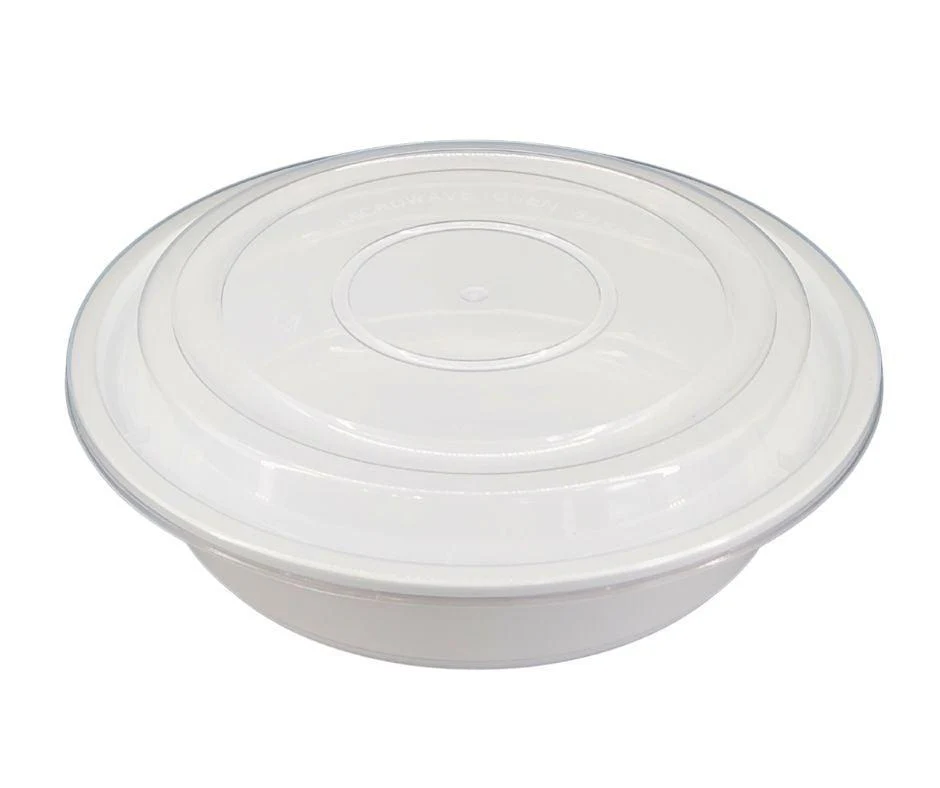 Value+ - 7" Round Plastic Container - White - 923W - Image 5
