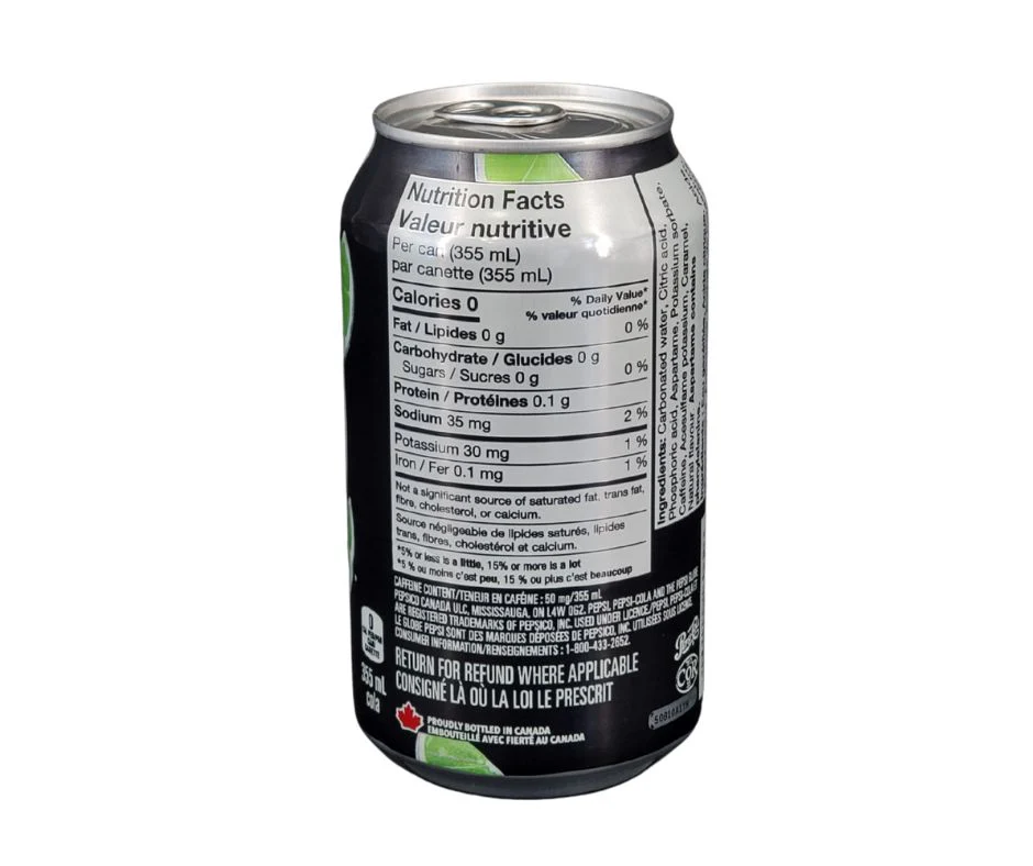 Pepsi - Lime - Zero - Cans - Image 4