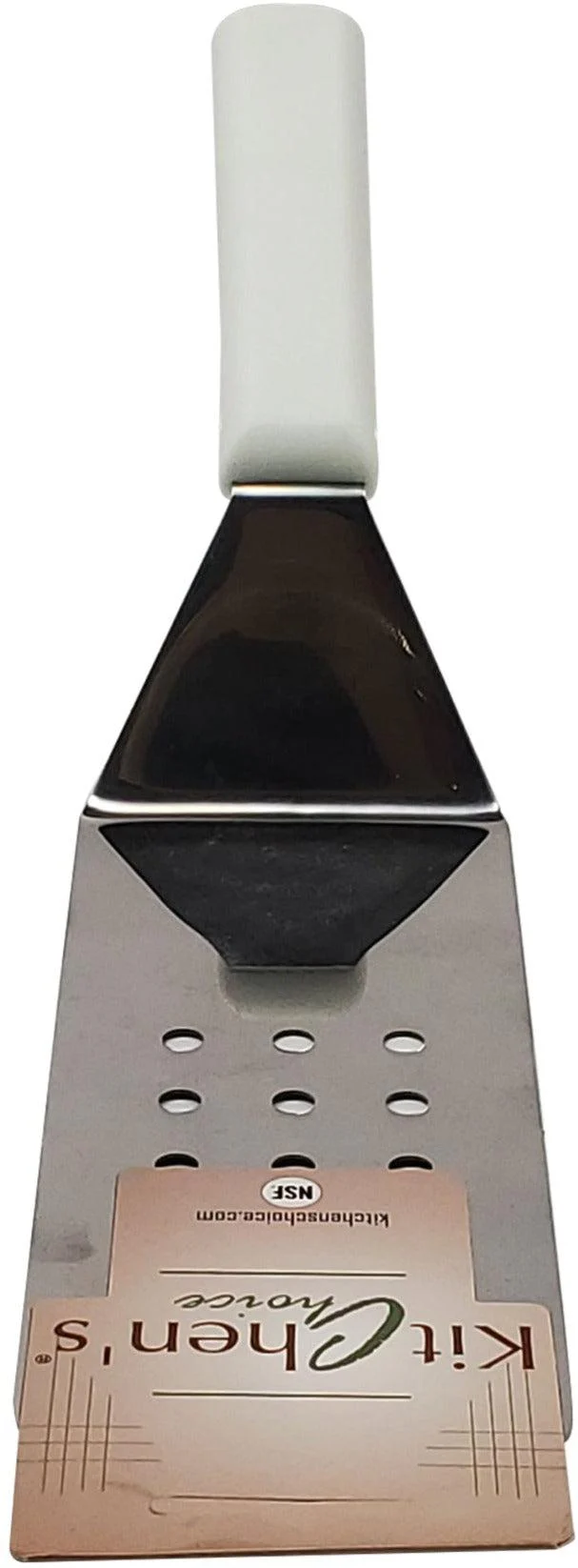 Perforated Turner SS with Plastic Handle 8"x3" - Image 3