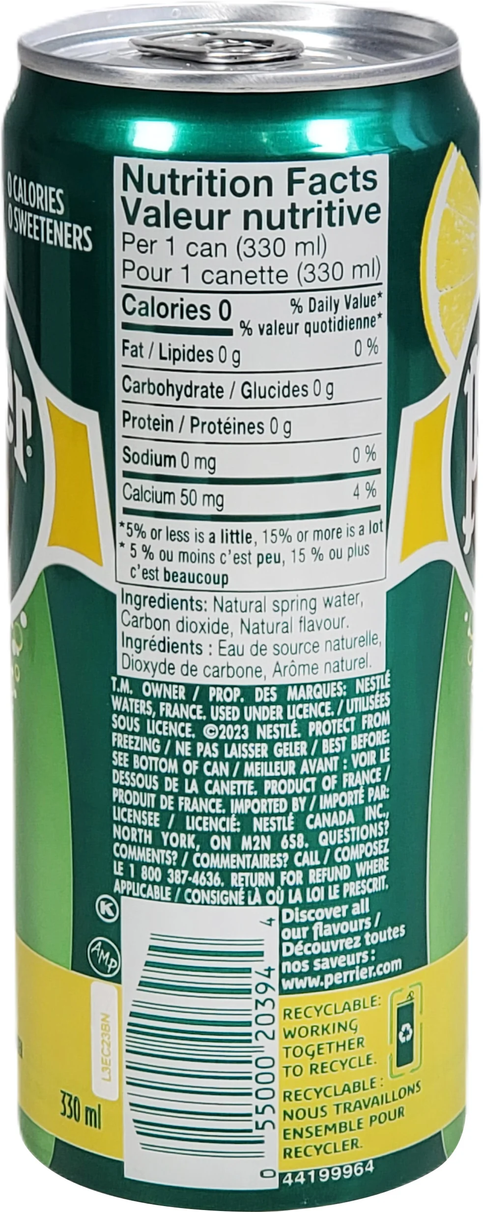 Perrier - Water - Lemon - Slim Cans - Image 2