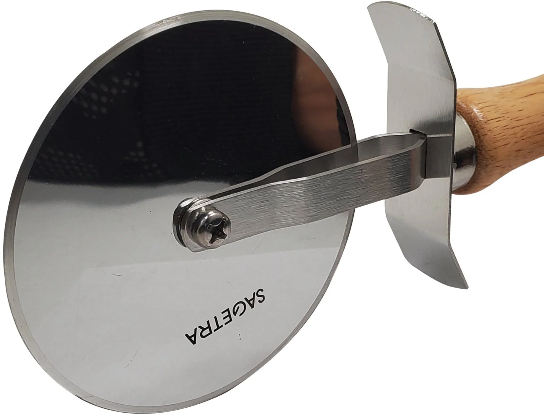Pizza Cutter 4" - Wood Handle - SAG707400 - Image 2