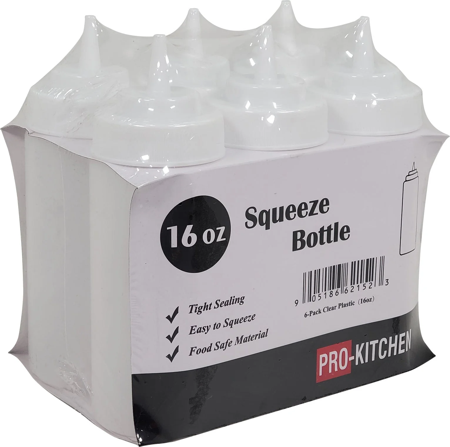 Pro-Kitchen - 16oz Squeeze Bottle - Standard - Clear - QY410C - Image 8