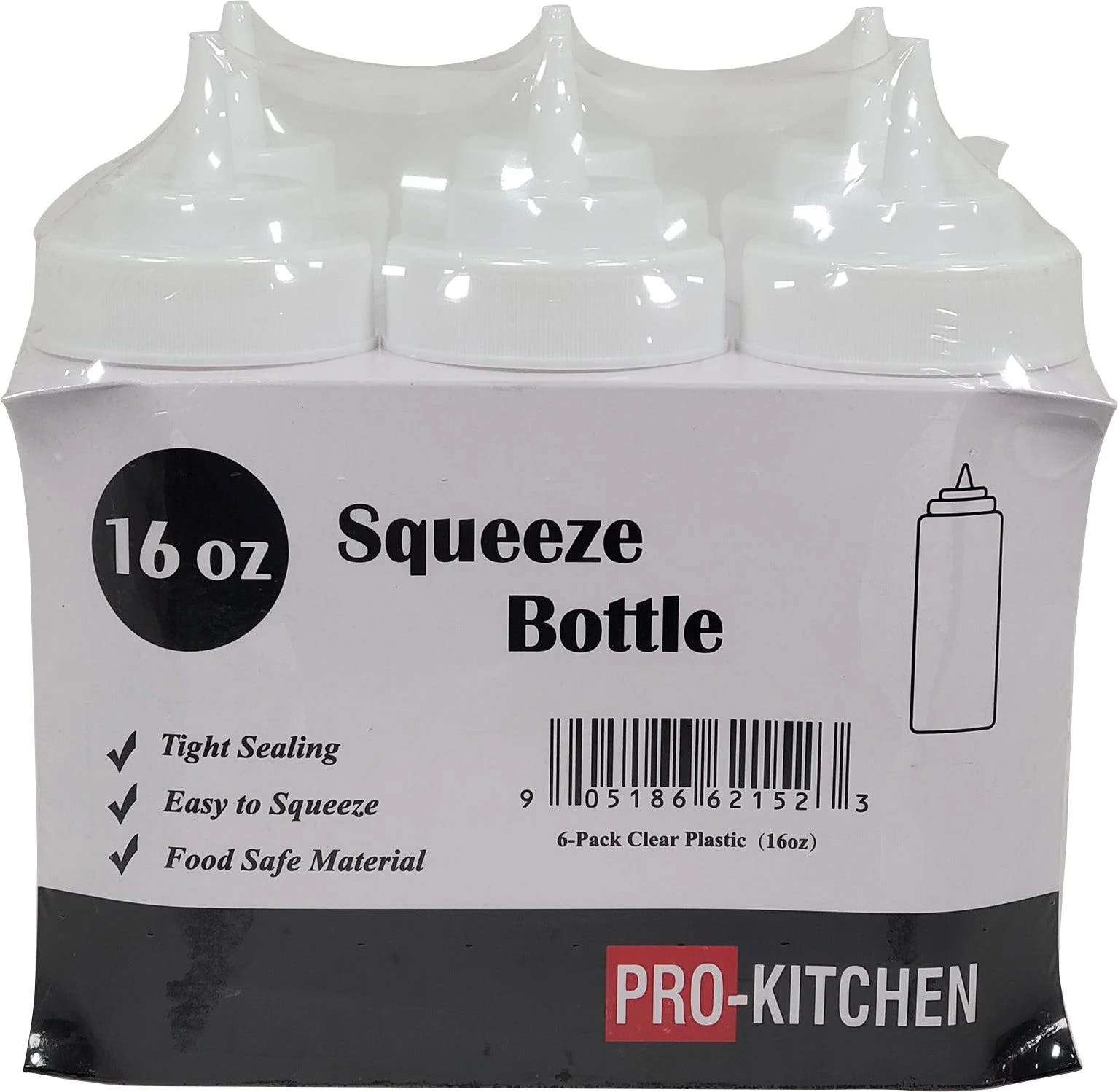 Pro-Kitchen - 16oz Squeeze Bottle - Standard - Clear - QY410C - Image 9