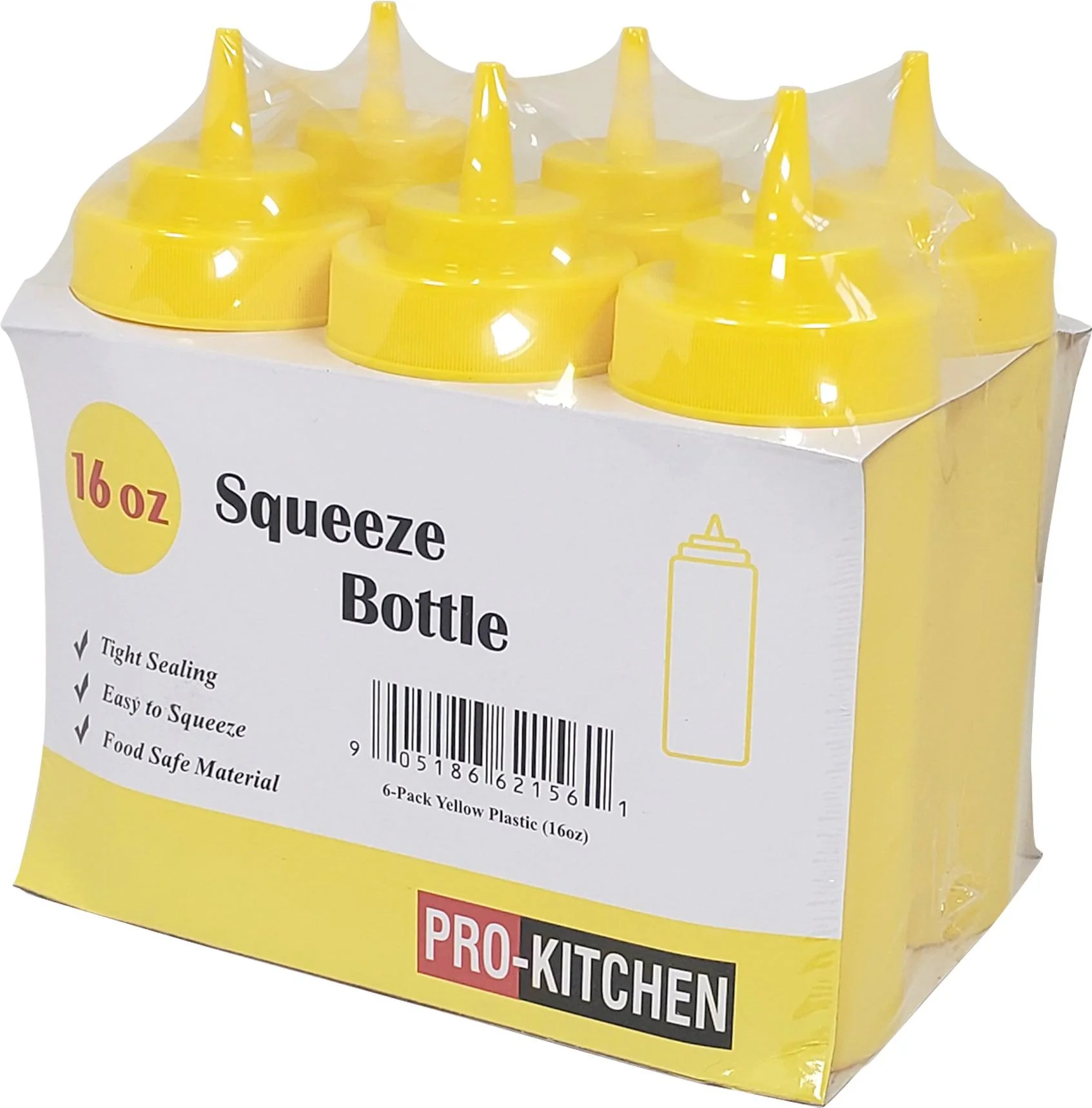 Pro-Kitchen - 16oz Squeeze Bottle - Standard - Yellow - QY410Y - Image 2
