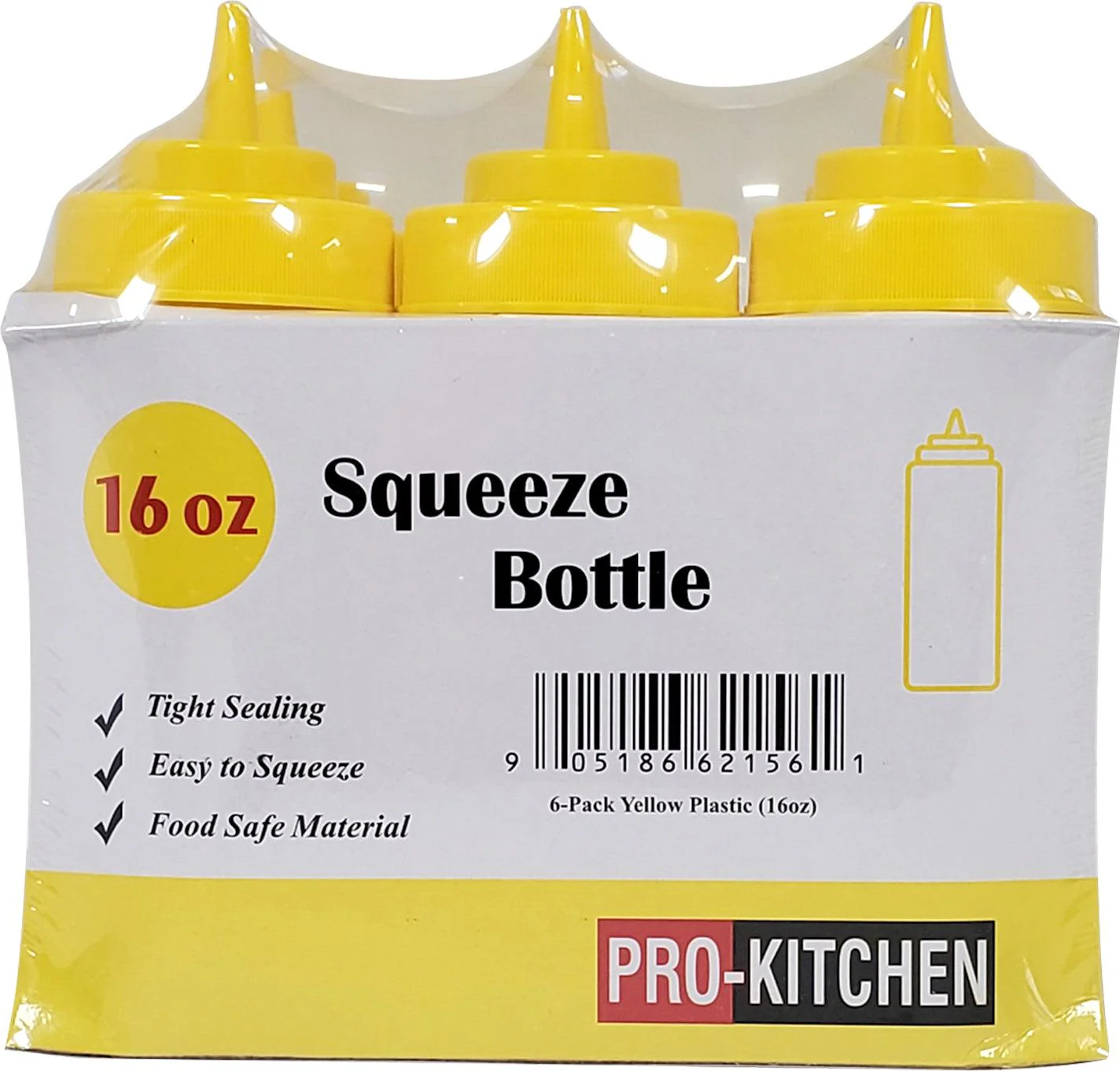 Pro-Kitchen - 16oz Squeeze Bottle - Standard - Yellow - QY410Y - Image 4