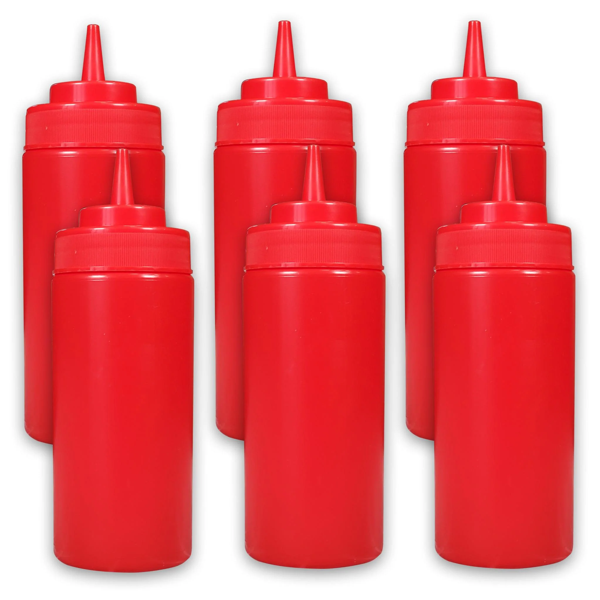 Pro-Kitchen - 24oz Squeeze Bottle - Standard - Red - QY411R - Image 2