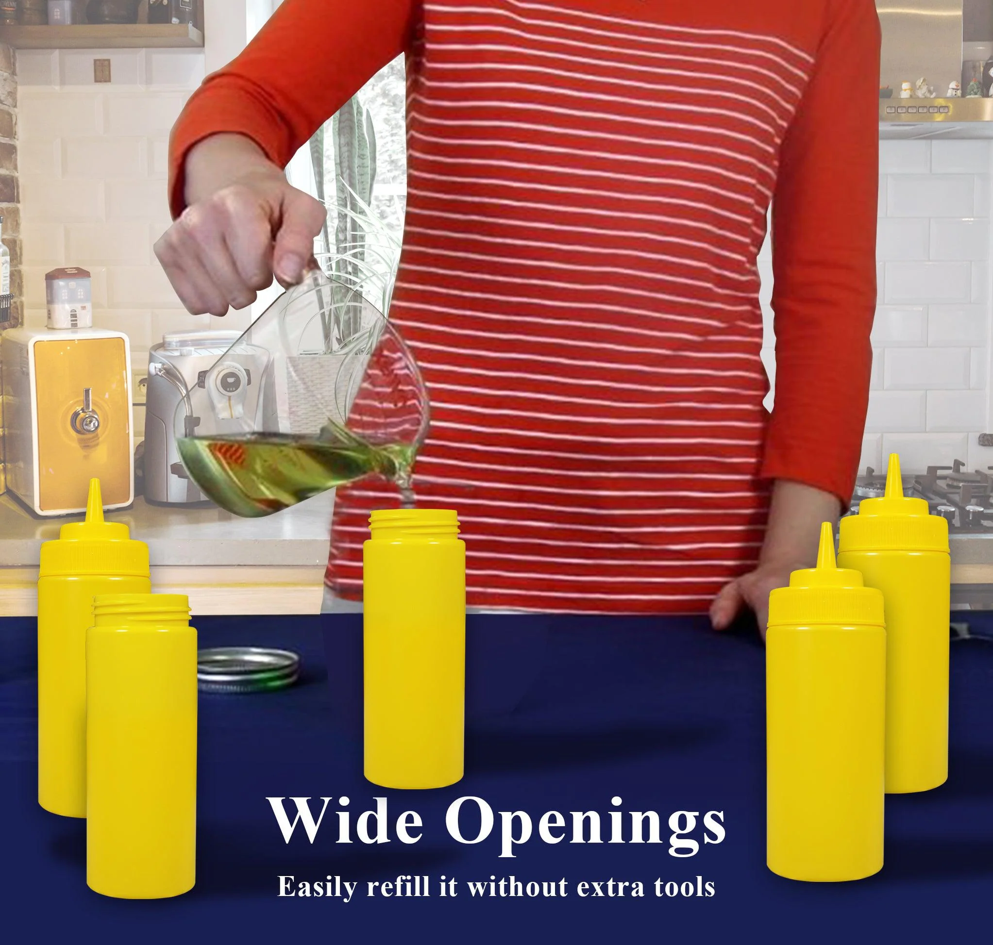 Pro-Kitchen - 24oz Squeeze Bottle - Standard - Yellow - QY411Y - Image 6