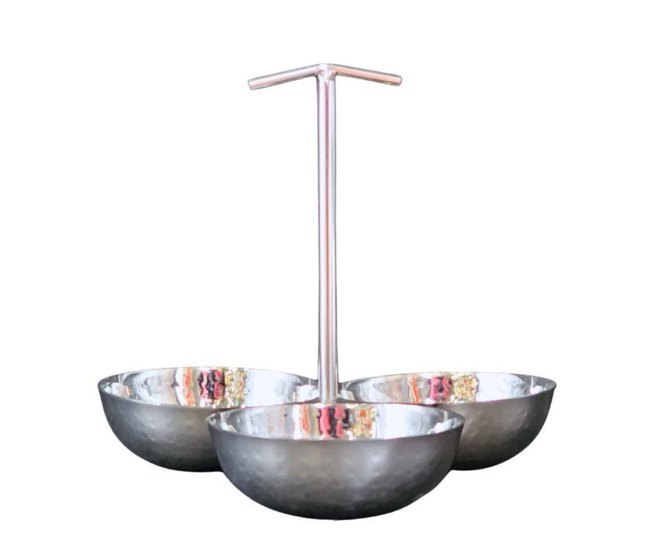 Chutney Serving Tray SS - 3 Comp - Shallow - Image 2