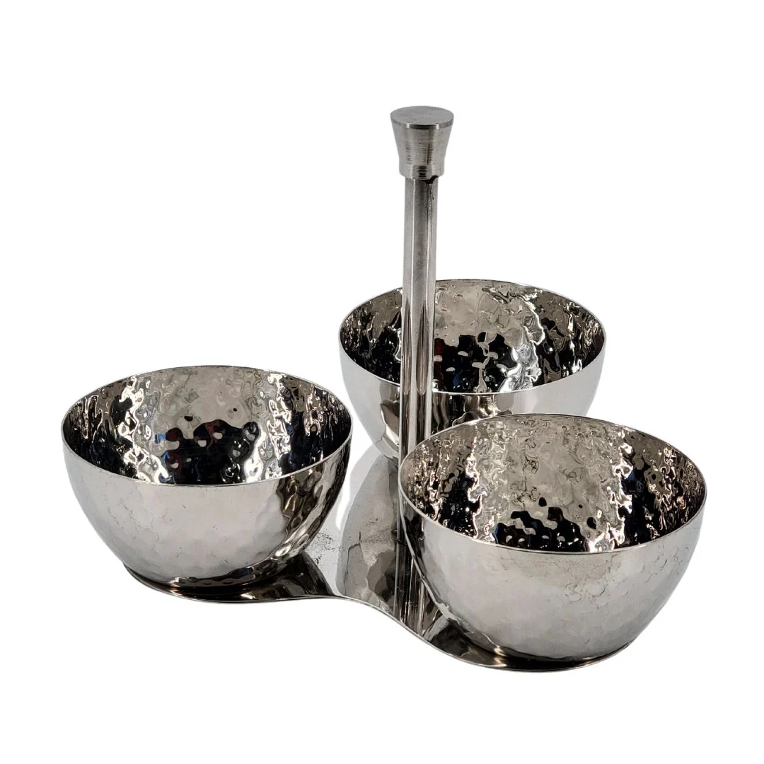 VSO - Chutney Serving Tray SS - 3 Comp - Deep - Image 2