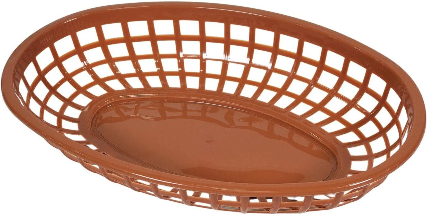 CLR - Plastic Food Basket - Oval - Black/Brown/Red - AB-6 - Image 2