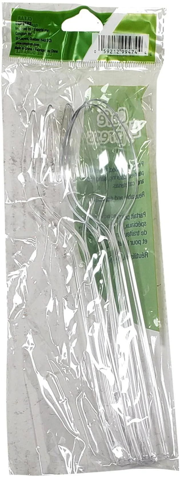 Plastic Serving Utensils (4pk) - 2 Fork / 2 Spoon - BZDSER2 - Image 2