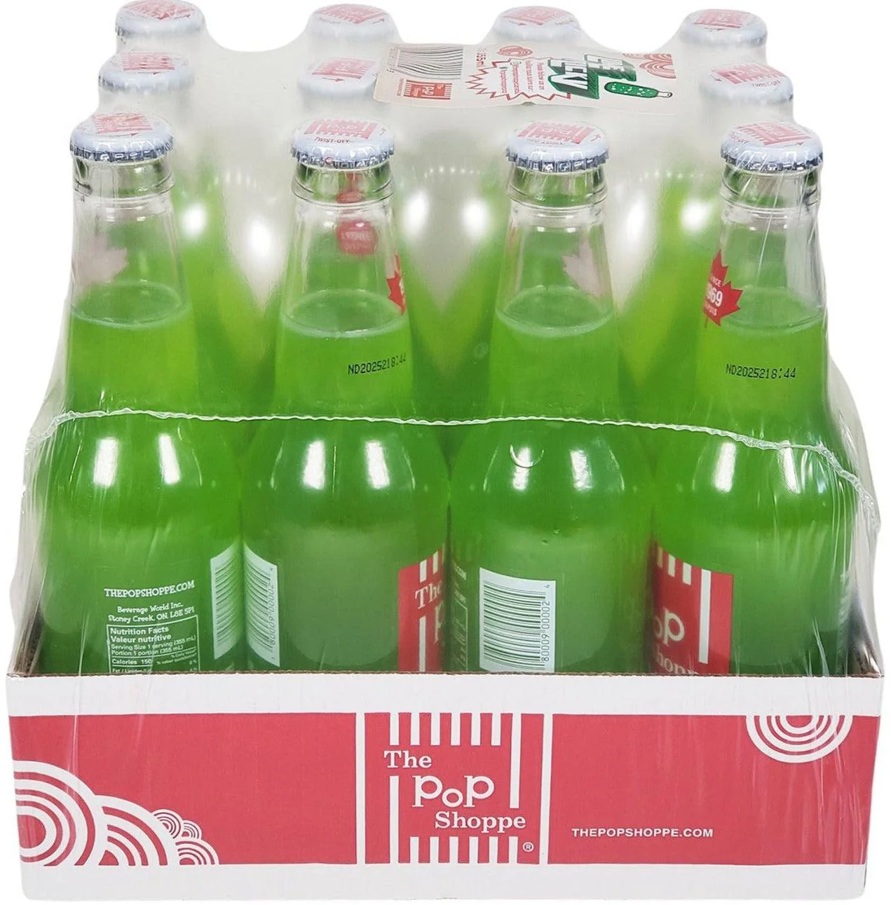 Pop Shoppe - Lime Ricky Soda - Glass Bottle - Image 2