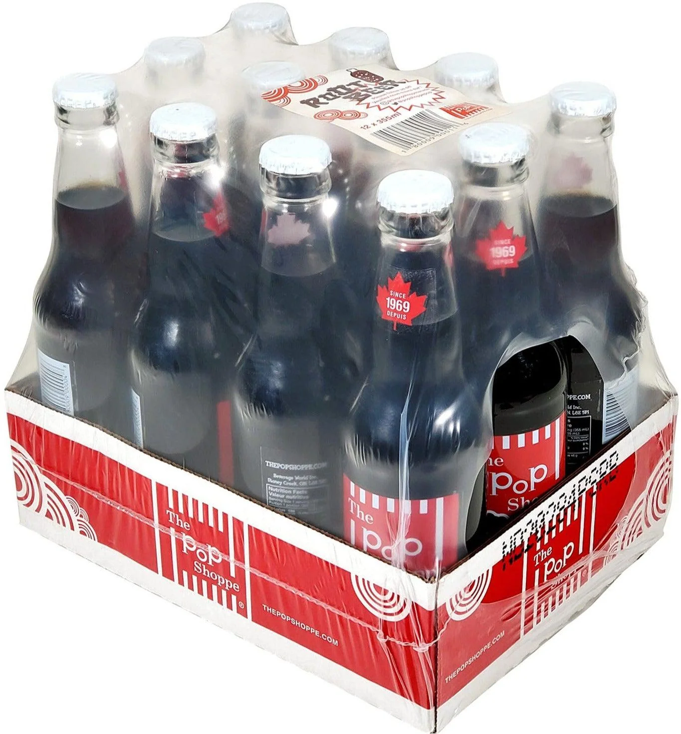 Pop Shoppe - Root Beer Soda - Glass Bottle - Image 2