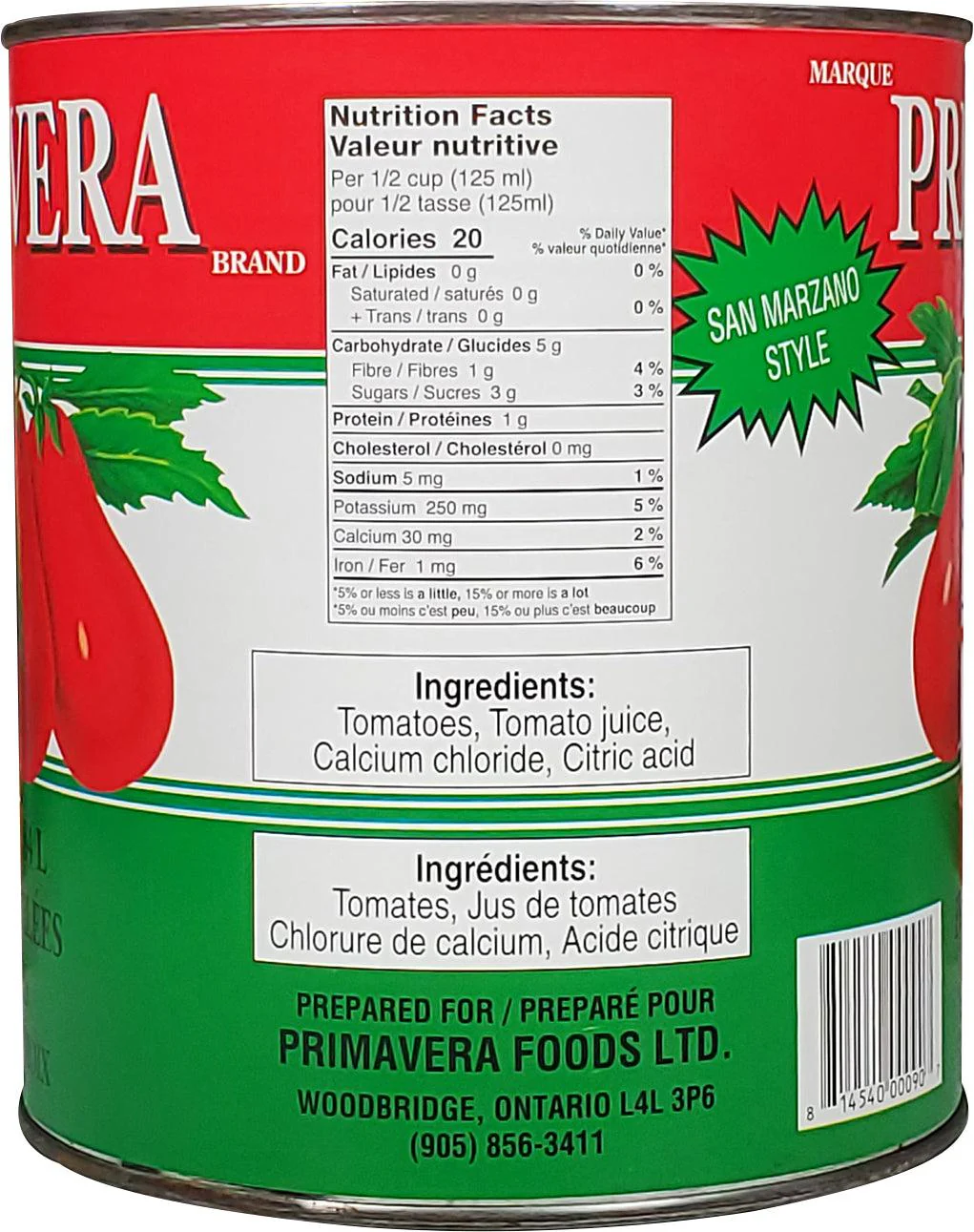 Primavera - Whole Peeled Tomatoes In Juice - Image 2