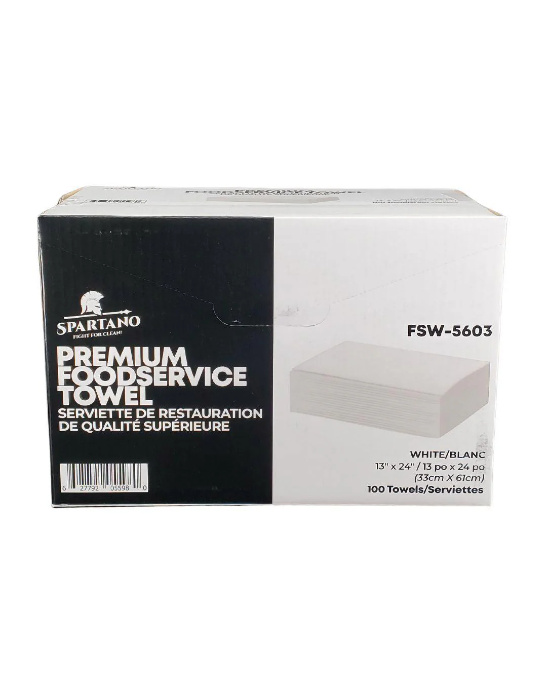 Spartano - 13"X24" Premium Foodservice Towel - White - FSW-5603 - Image 2