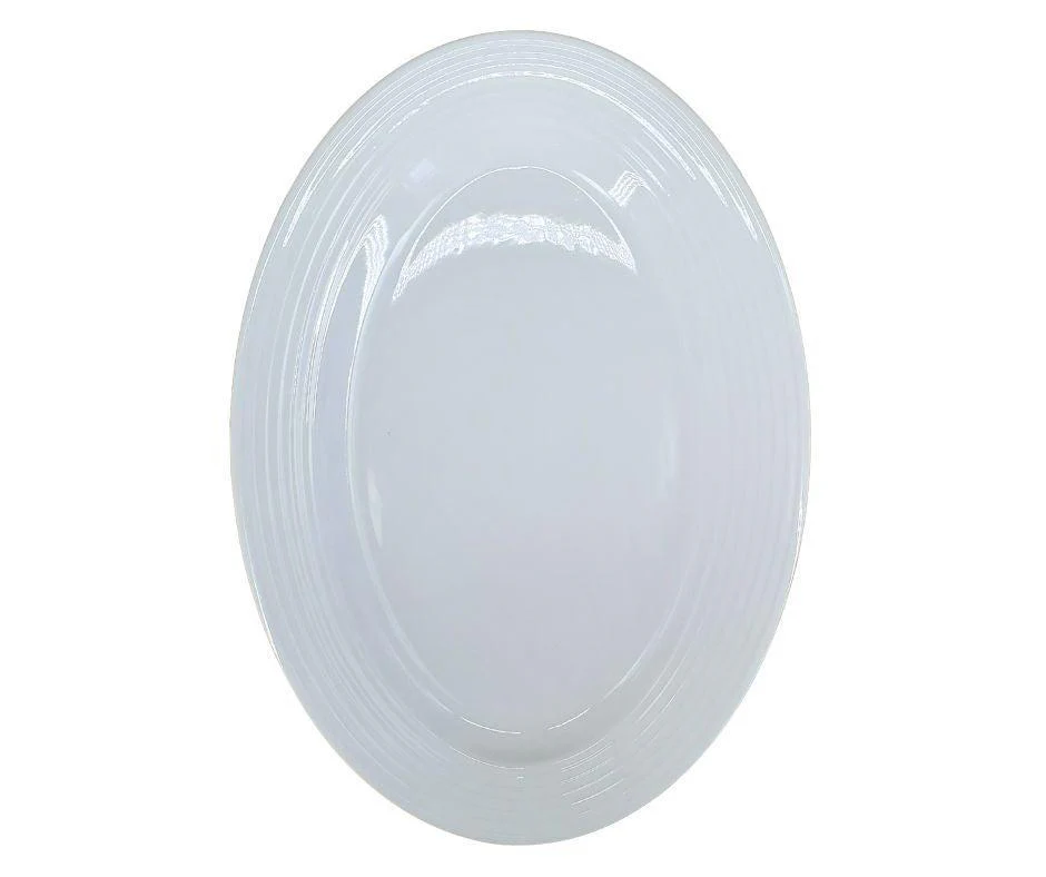 CLR - Pro-Kitchen - 14" Ribbed Ceramic Oval Plate - Image 4