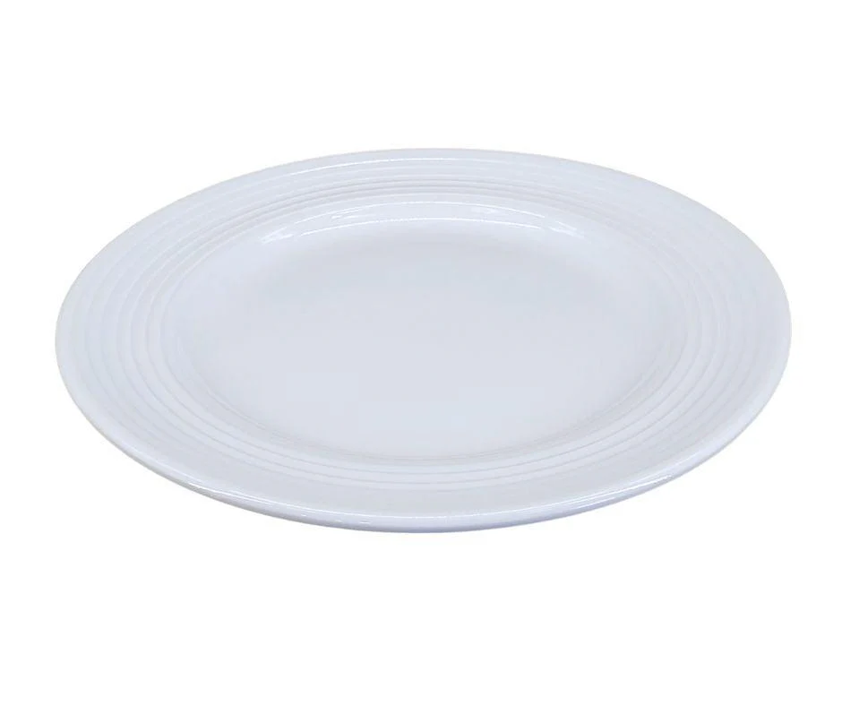 CLR - Pro-Kitchen - 9" Ribbed Ceramic Round Plate - Image 2