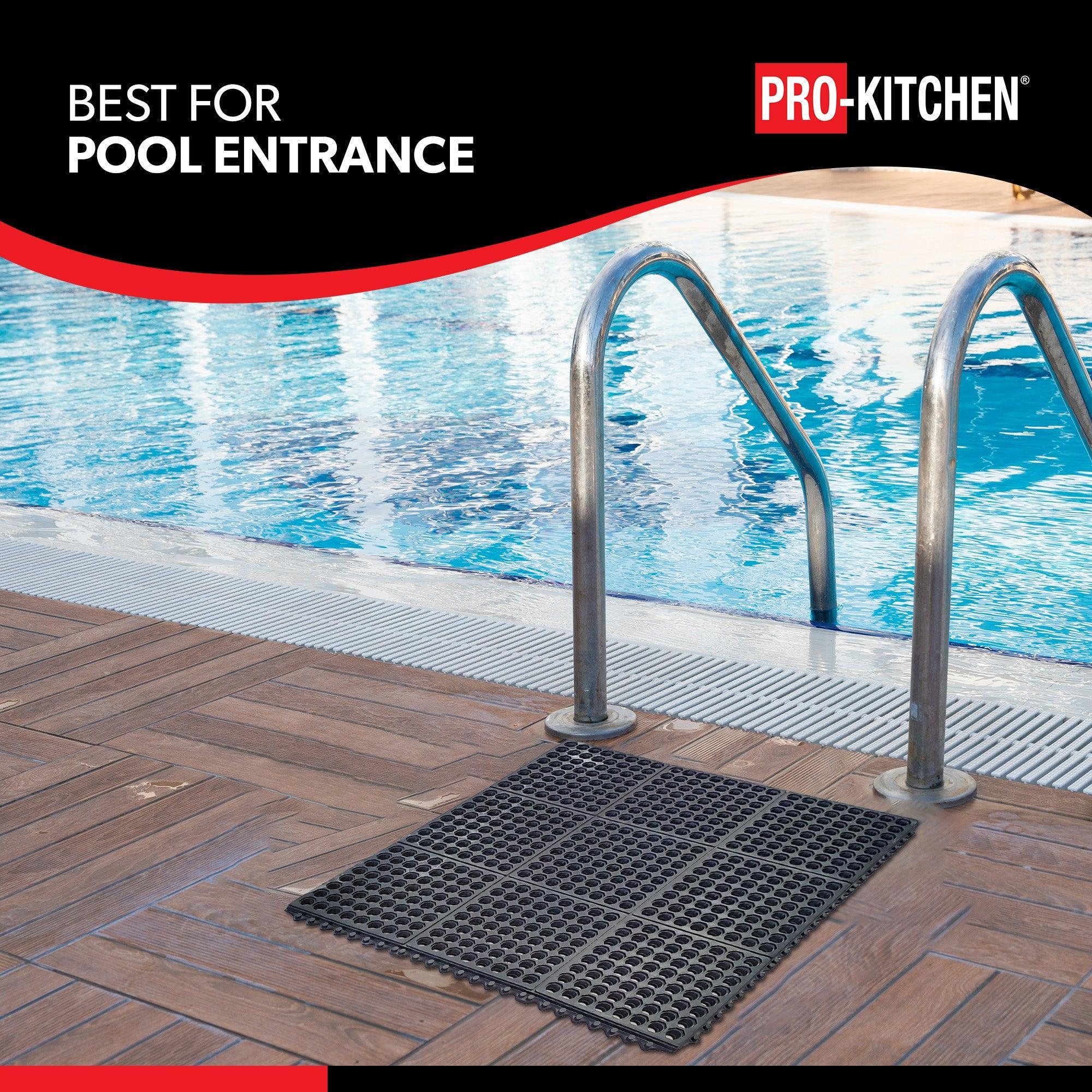 Pro-Kitchen - Black Rubber Anti-Fatigue Mat - 36''X36'' - Image 8